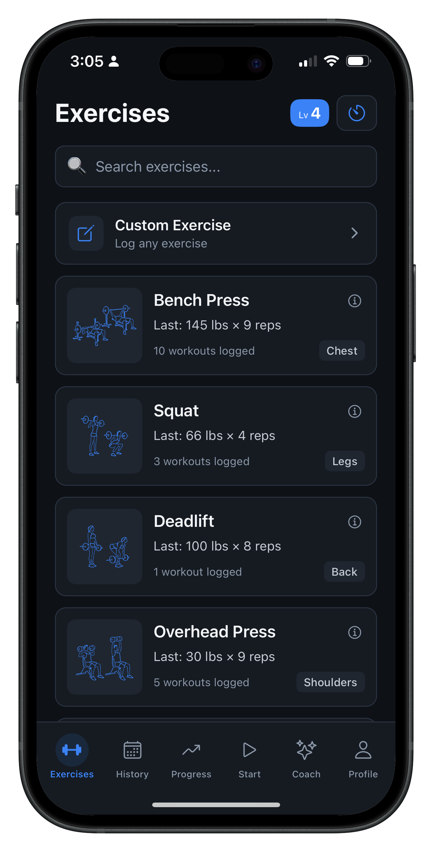 GymJunkiez app screenshot